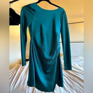 Selfie Leslie Satin Green Mini Dress NWT